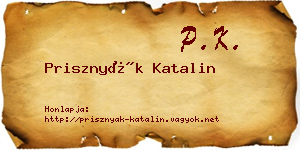 Prisznyák Katalin névjegykártya